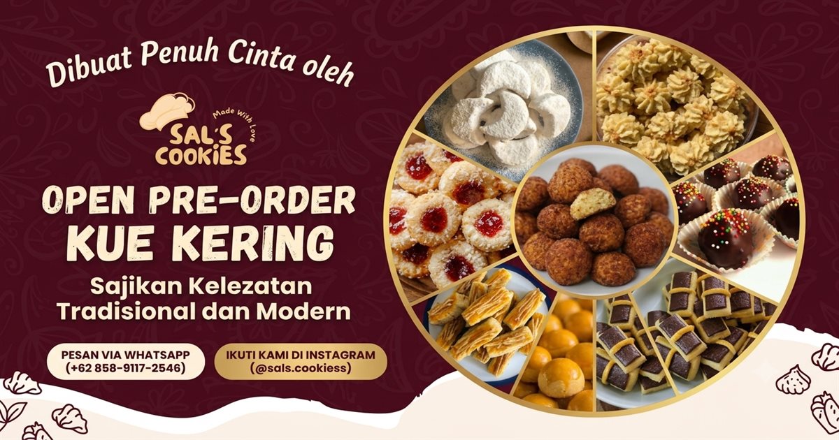 Banner Sals Cookies — open pre-order kue kering